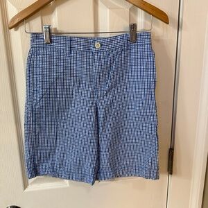 Boys Vineyard Vines Seersucker Shorts 10 Blue Plaid Preppy Traditional Classic